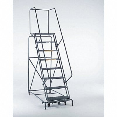 Safety Rolling Ladder Steel 120 In.H