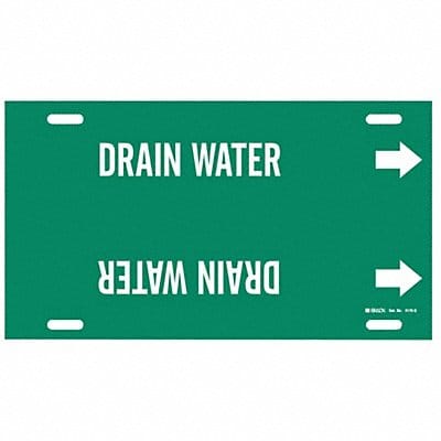 Pipe Marker Drain Water 10 in H 24 in W