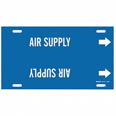 Pipe Marker Air Supply 10 in H 24 in W