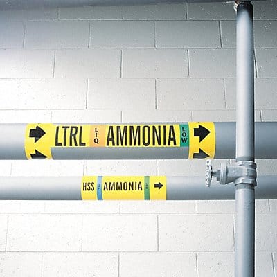 Pipe Marker Ammonia 26 in H 12 in W