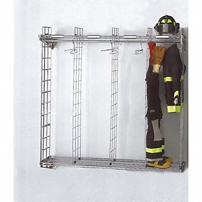 Turnout Gear Rack Wall Mount 8 Comprtmnt