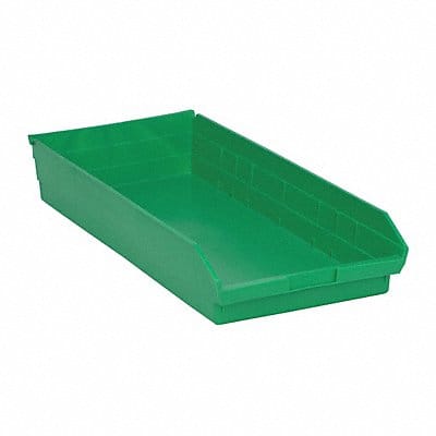 F0624 Shelf Bin Green Polypropylene 4 in