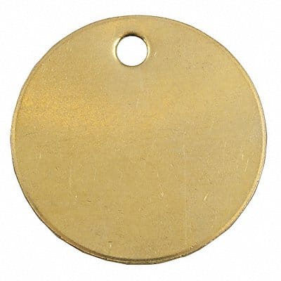 Blank Tag Brass 1 1/2in H 1 1/2in W PK25