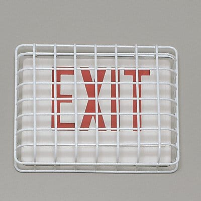 Wire Guard Steel White 13 3/4 Exit Sign