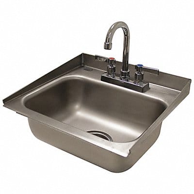 Sink w Faucet Rect 14 x10 x5