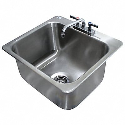 Sink w Faucet Rect 20 x16 x12