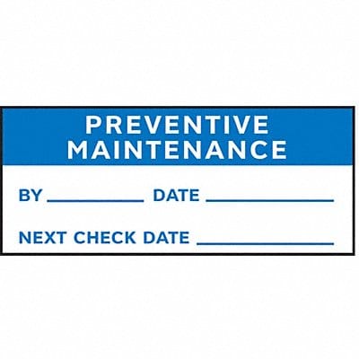 Inspection Label ENG Maintenance PK225