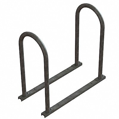 Bike Rack 2-Sided 4-Bike 32 in Silver