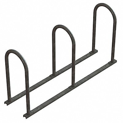 Bike Rack 2-Sided 6-Bike 60 in Silver