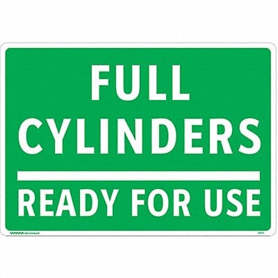 Gas Cylinder Sign Label 7 in x 10 in