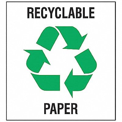 Recycle Label 10 in x 10 in Vinyl PK5