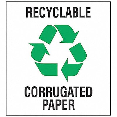 Recycle Label 10 in x 10 in Vinyl PK5