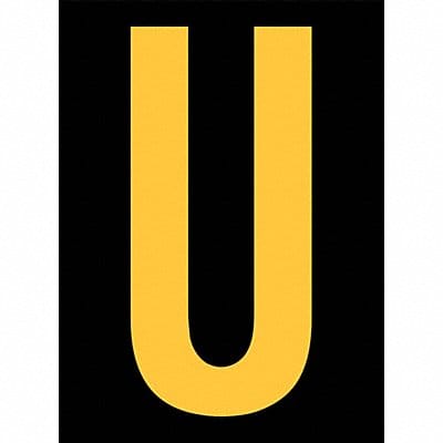 Reflective Letter Label U 2-1/2in H PK25