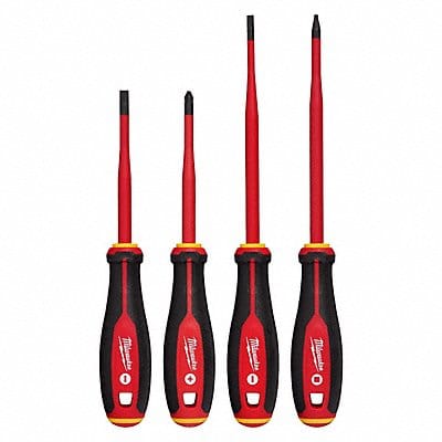 4pc Insulated slim tip screwdriver set�