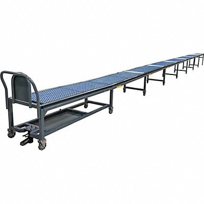 Extendable Conveyor Table Gray 63 ft L