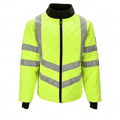 HiVis Diamond Quilted Jacket Lime