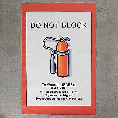 Fire Exit Floor Sign 36 in x 42 in