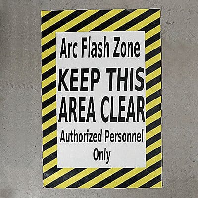 Floor Arc Flash Zone Sign 24x36in