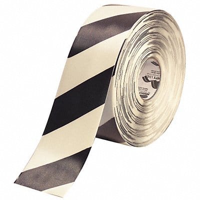 Floor Tape Black/White 4 inx100 ft Roll