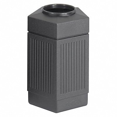 Trash Can 45 gal Black Plastic