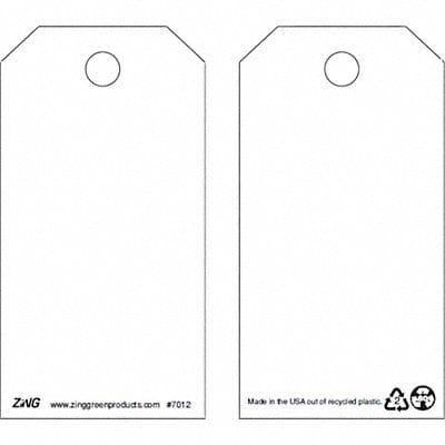 Saf Inspection Tag 5-3/4 x 3 In Wht PK10