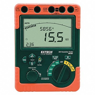 Megommeter 500 to 5000V DC LCD