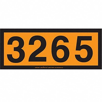 DOT Container Placard Message 3265 PK25