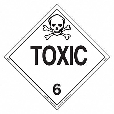 DOT Container Placard Message Toxic PK25