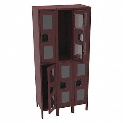 Wrdrb Lockr Clearview 3 Wide 2 Tier Wine