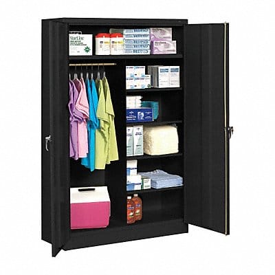 Storage Cabinet 78 x48 x18 Black 5Shlv