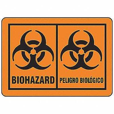 Bilingual Biohazard Lbl 5inx3.5in PK25