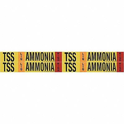 Pipe Marker Ammonia 1 1/8in H 7in W