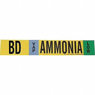 Pipe Marker Ammonia 4 in H 24 in W