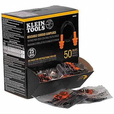 Corded Earplugs 50PR PK50