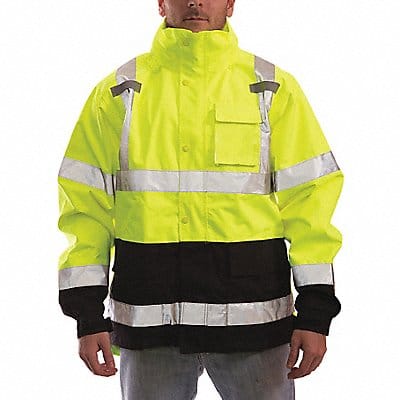 Rain Jacket Class 3 Type P Blk/Ylw XL