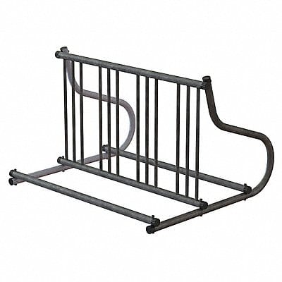 Bike Rack 2-Sided 8-Bike 48 in Silver