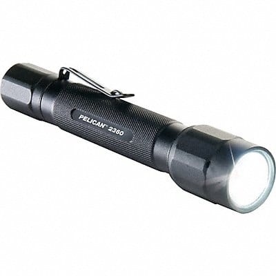 Flashlight AA Battery Black Aluminum