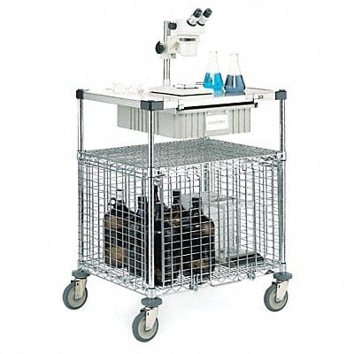 Wire Security Cart 2 Shelf 39x24