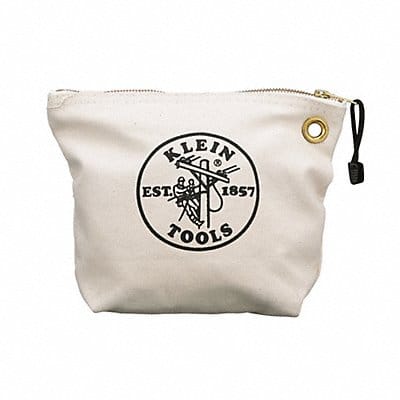 Zipper Canvas Tool Bag Natural