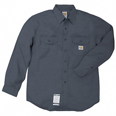 E6404 FR Long Sleeve Shirt Navy M Button