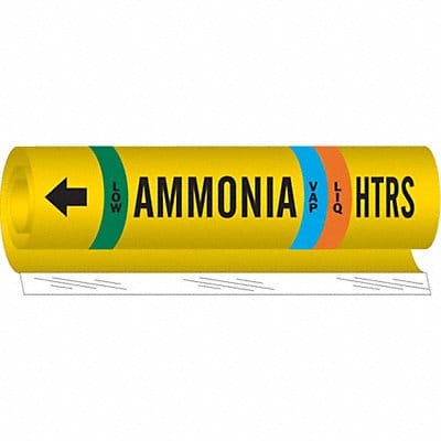 Pipe Marker Amonia 4 in H 12 in W