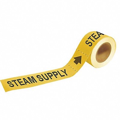 Pipe Markr Steam Supply 1in H 8in W