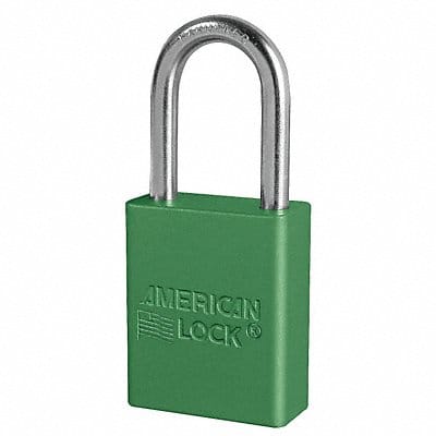 E7786 Lockout Padlock KA Green 1-7/8 H PK6