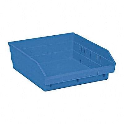 F0616 Shelf Bin Blue Polypropylene 4 in