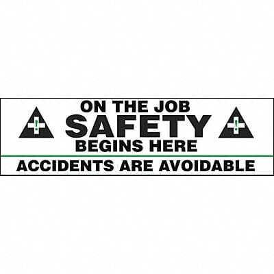 Safety Banner 28in x 96in Poly Sheeting