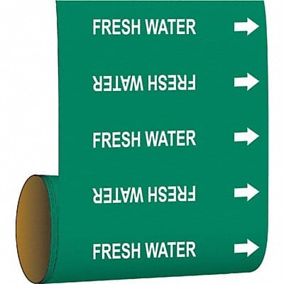 Pipe Marker Fresh Water 8 in H 8 in W