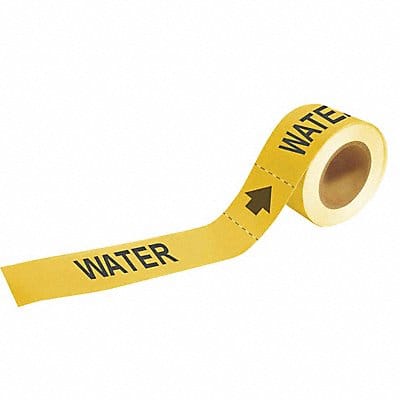 Pipe Marker Water 1 in H 8 in W