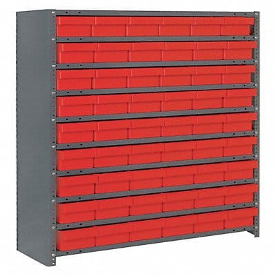 E7215 Enclosed Bin Shlvng 12x39x36in Red