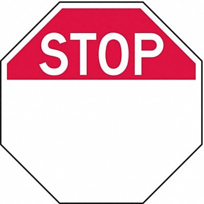 Rflct Blank Sign Stop Sign 12x12in Alum