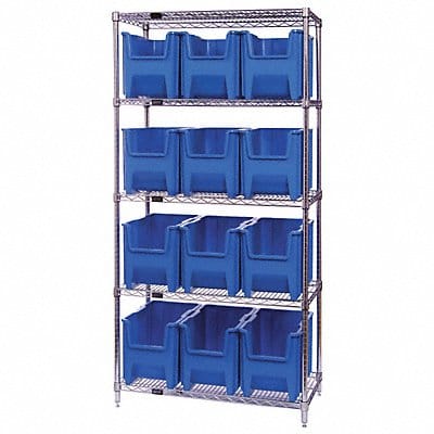 F1590 Bin Shlvng 18inx74inx36in Blue